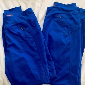 Purple Label Blue Scrub Pants. Size S. 2 pairs.